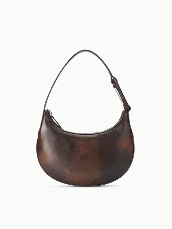 STAUD Handbags - Staud Alden Shoulder Bag in Espresso Distressed